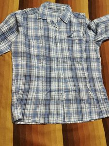 Craghoppers Women Blue Checks Cotton Shirt