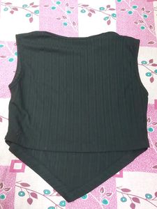 Y2k Black Crop Top Xs