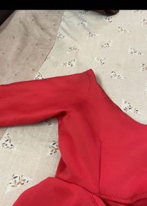 Red Dress &amp; Handbag Combo At 499