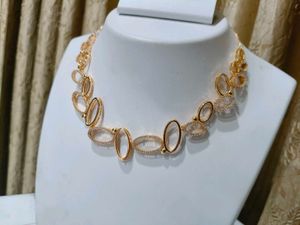 Anti-tranish RoseGold-Tone Necklace &amp; Earrings Set