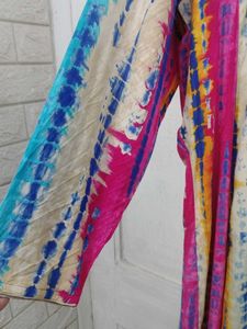 tie die women flared kurta
