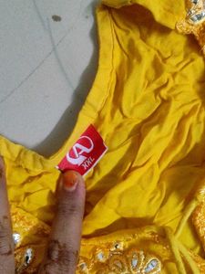 Yellow Embroidered Kurta