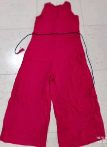 Sleeveless Jumpsuit Rani pink colour