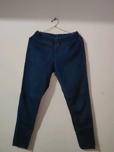 Blue Denim Pull-On Jeans