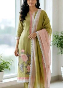 Elegant Green Floral Kurta