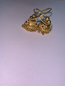 Golden Jhumka Earrings