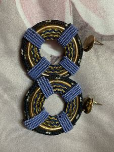 Boho Beaded Hoop Earrings