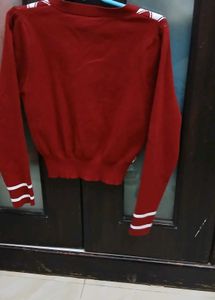 Cute Heart Pattern Cardigan L Size
