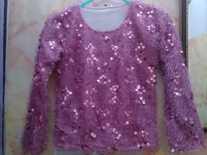 New Casual Regular Sleeves Print Light Purple Top