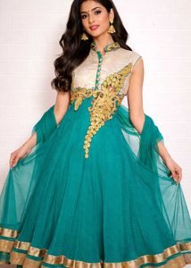 Elegant Ethnic Gown with Dupatta
