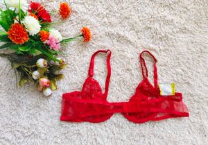Red Floral Lingerie Set