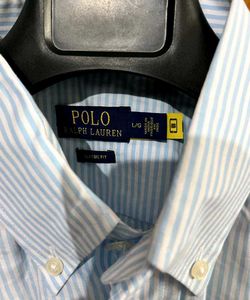 POLO RALPH LAUREN BLUE VERTICAL STRIPES SHIRT