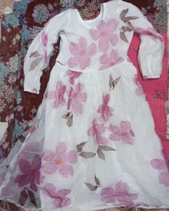 Floral Print White Dress