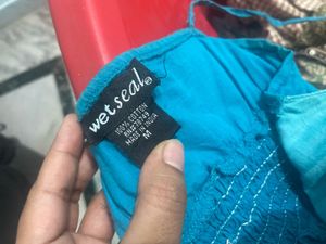 Blue A Line Beach Dress