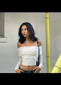 White off shoulder top