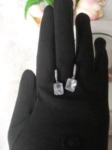 AD crushed Ice Cut Drop Earrings (Anti Tarnish)