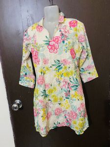 Floral Print Tunic Top