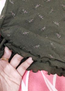 Crayon Green Full Sleeve Top For Girls