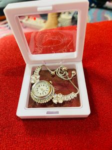 Elegant Silver Gold Watch New With Tag