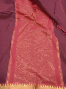 Cotton Zari Saree Maroon