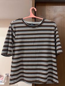 Striped Ribbed Knit Top | Clearance Sale