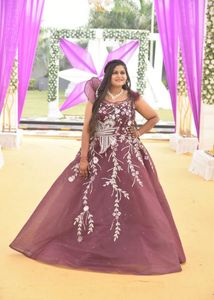 Bride engagement bowl gown💜