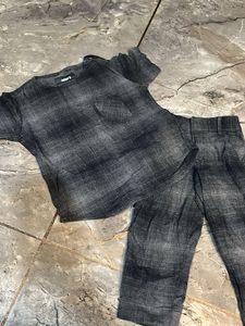 Kids Plaid Outfit co-ord set