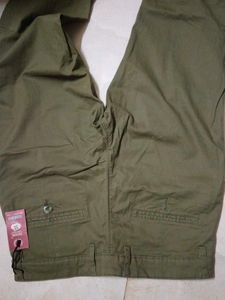 Olive Green Denim Trousers