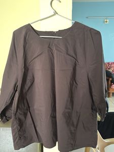 Brown 3/4 Sleeve Top
