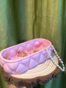 Pink Quilted Jewelry Tray - 3D printed