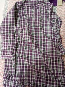 Purple Plaid Button Down Shirt
