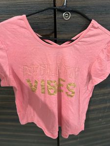 Pink Athletic Vibes Tee