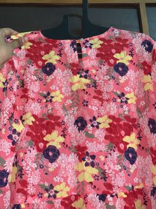 Pink Floral Top For Women Girls