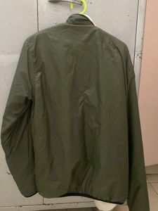 Olive Green Sherpa Lined Jacket