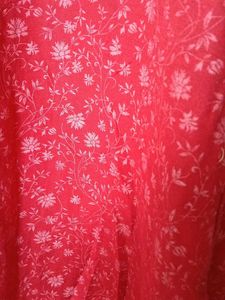 Red Embroidered Kurta