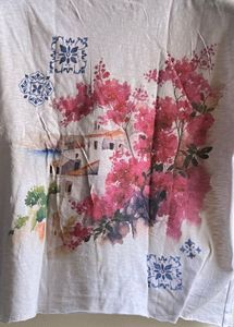 Santorini Greece Tee Stunning Back Print Souvenir