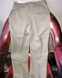 Beige Pleated Pants