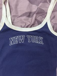 blue crop top