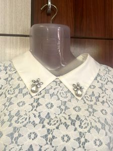 Korean Embellished Collar Layered Top✨🌷