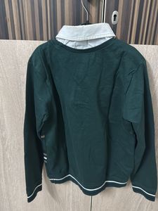 Boys Full Sleeve Tshirt With Shirt Model Neck
