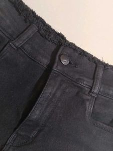 Black Denim Shorts