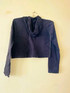 Cute Graphic Crop Top Hoodie