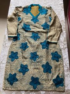 Set Of 3  Floral Embroidered Kurta dupatta