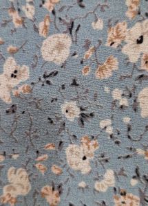 Powdered Blue Floral Print Midi Dress