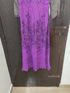 Floral Print Kurta purple 🟣