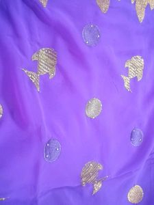 Vintage Purple Embroidered Saree