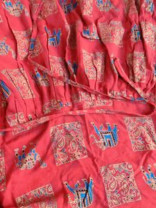 Red Printed Kurta Dress