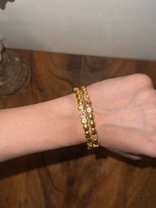 Gold Tone Bangle Set