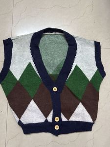 Argyle Knit Sweater Vest