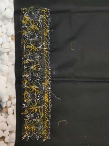 Black Embroidered Fabric